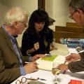 Bij het signeren kwam uiteraard ook het gastenboek van Zin in Zomer op tafel - 31 augustus 2012 - foto: Raf Bergans