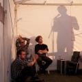De muzikanten van Marble Sounds met de schim van Stijn Vranken - 17 augustus 2011